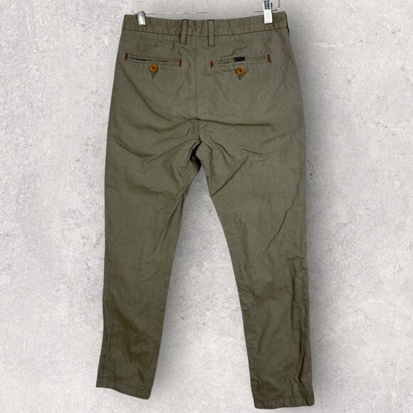 Ted Baker London Rurisk Slim Fit Chino Pants Beige Mens Size 30 Trousers Pockets - Picture 3 of 12